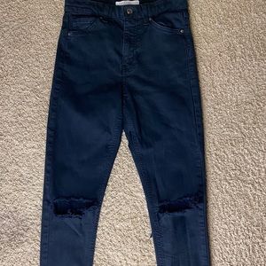 Black washed Topshop “Jamie” jeans